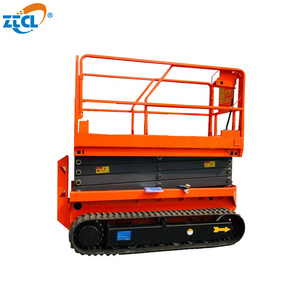 Mini man lift Self Propelled Scissor Lift On Tracks Rough Terrain Scissor Lift Platform With Ce Iso Certification