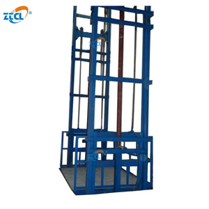 Indoor outdoor used guide rail freight elevator cargo lift for sale