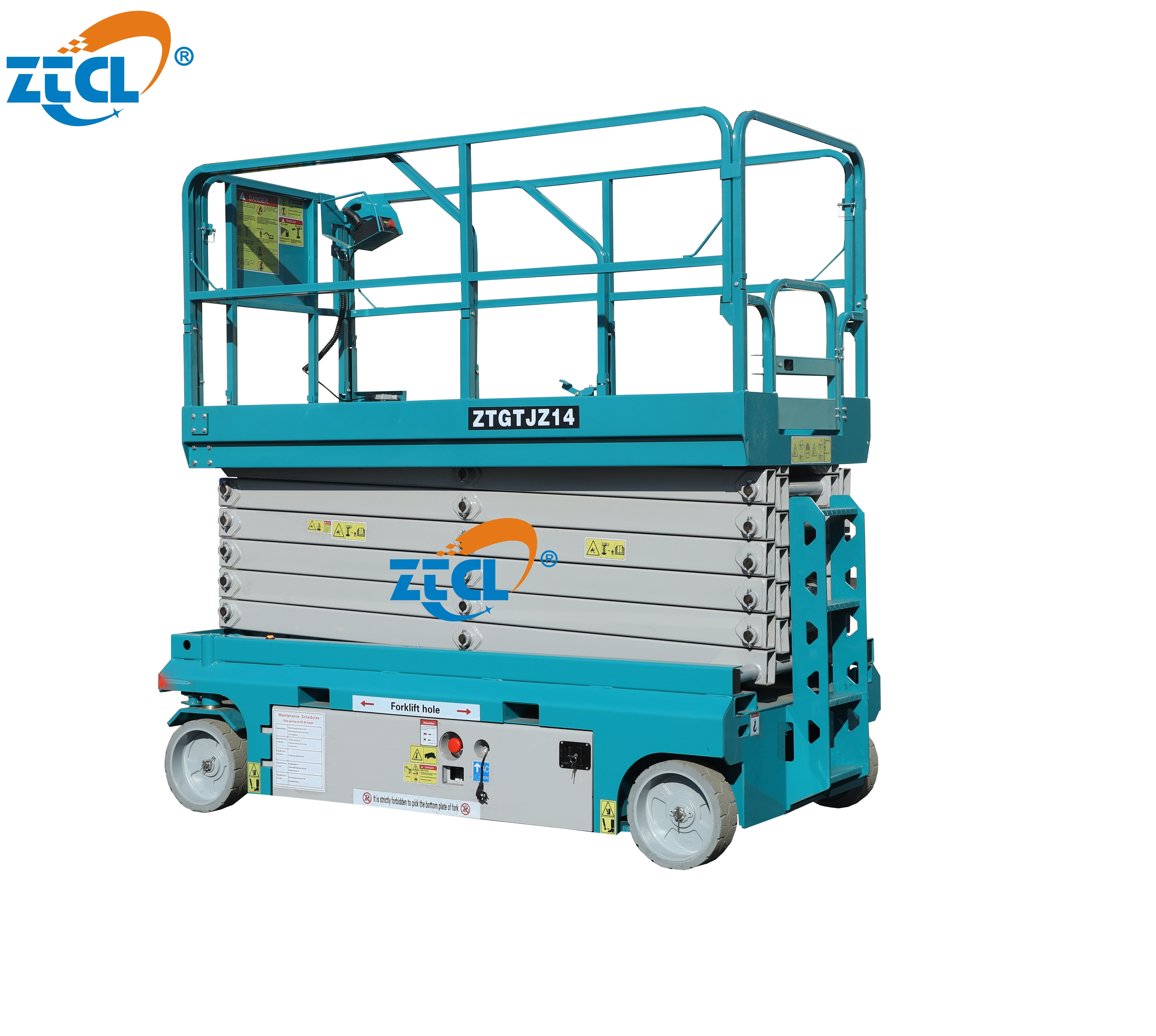 ZTCL self propelled scissor lift table warehouse used man lifting aerial work platform