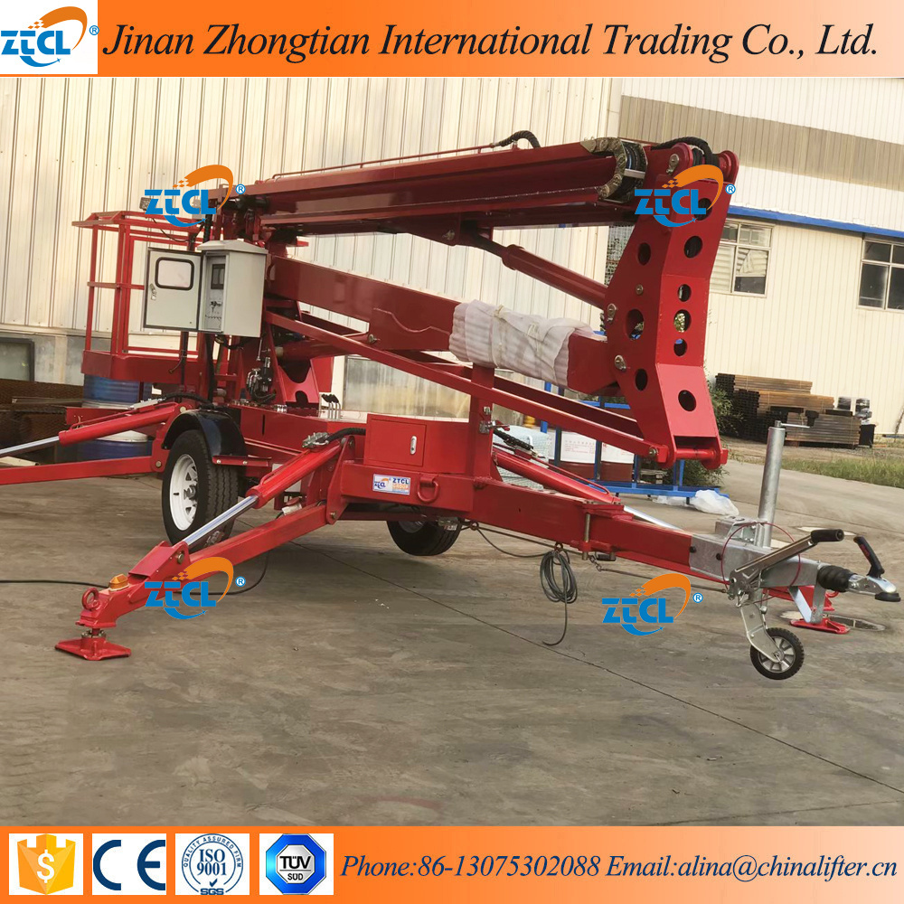 Articulated towable boom lift truck mounted hydraulic lift tables aerial work platform price