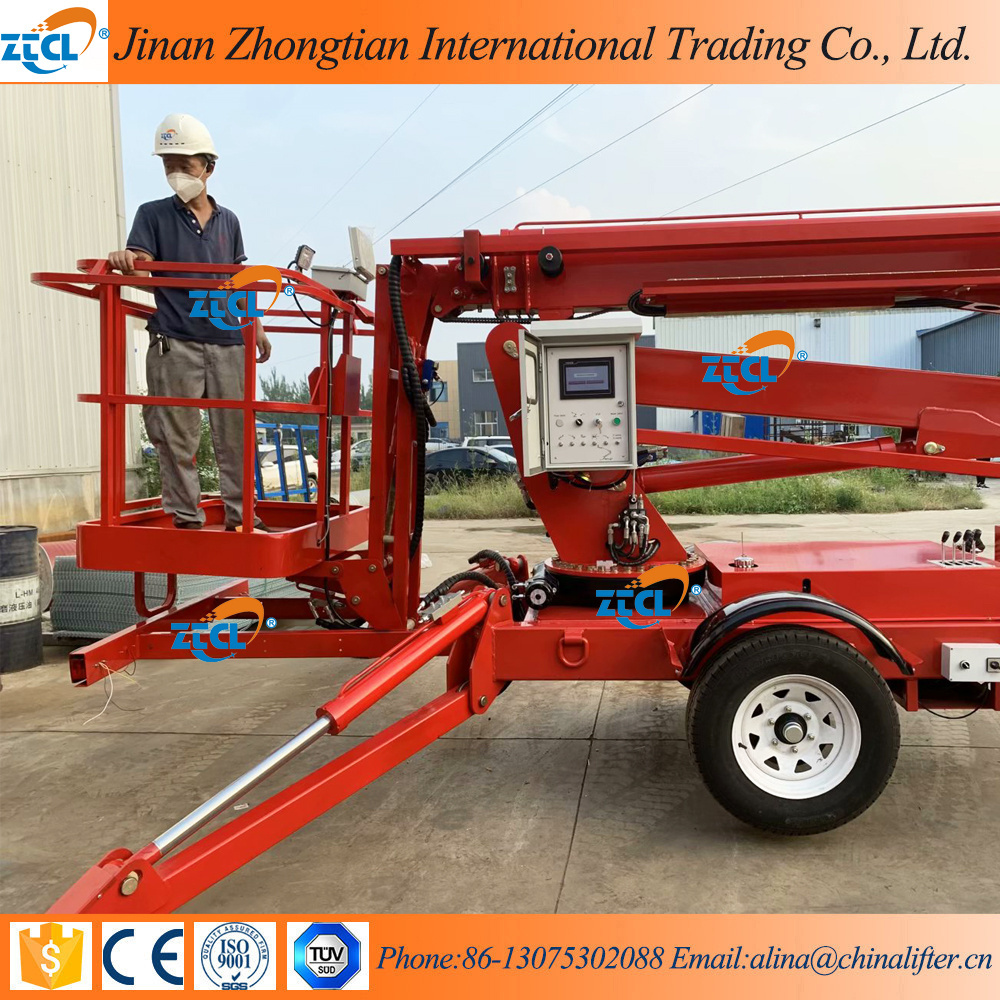 Articulated towable boom lift truck mounted hydraulic lift tables aerial work platform price