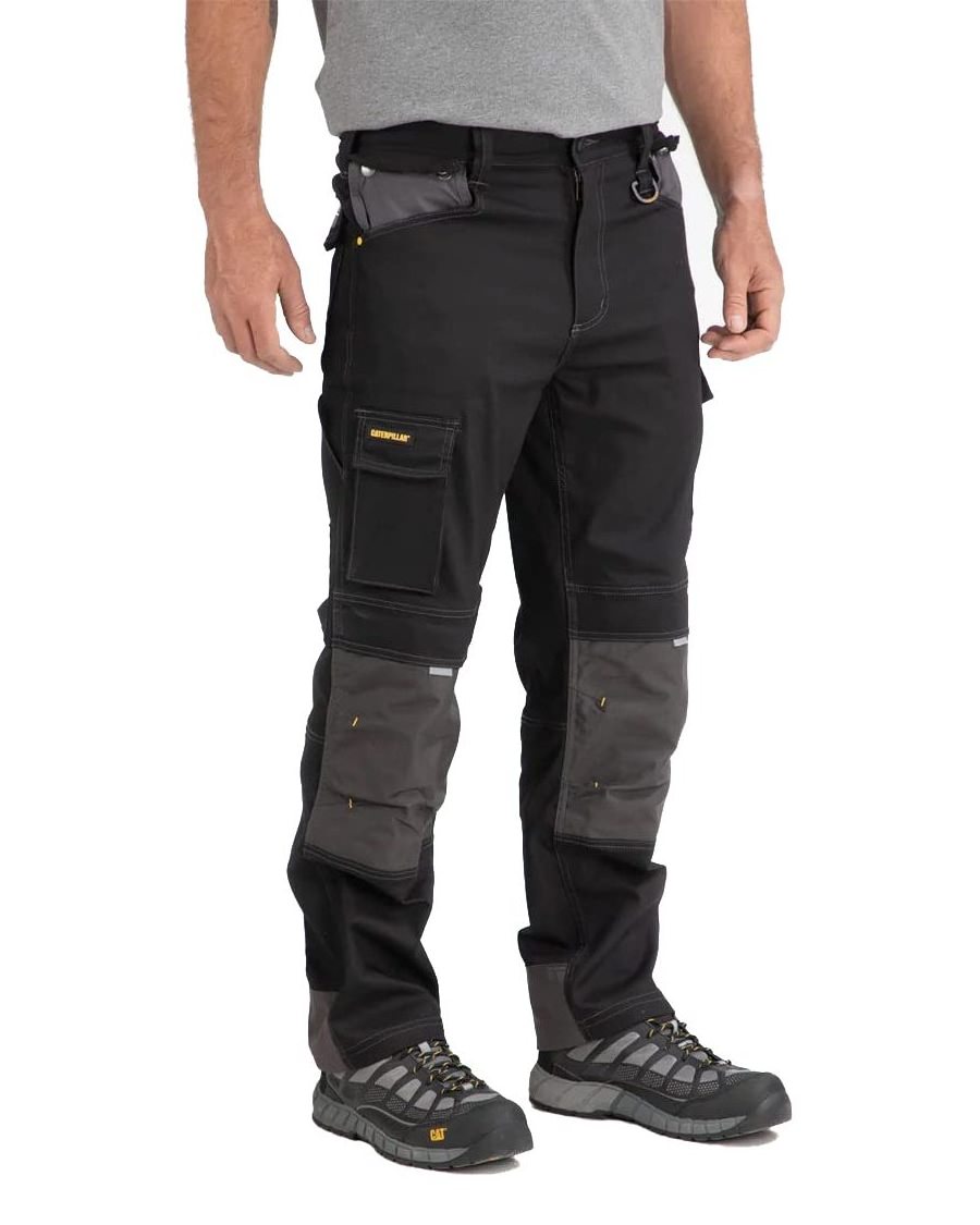 Water Resistant Work Pants for Men with Reinforced Knees, Bellowed Cargo Pocket and Tool Bags Cotton Men Clothes Customized