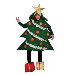 Christmas Clothes Adult Men Christmas Dress New Design Christmas Tree Costume with Present Shoe Covers Big Tree Glowing Luxury