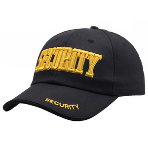 SECURITY Summer Outdoor Sun Cap Breathable Embroidered Baseball Cap for Men and Women Guard Uniform Use