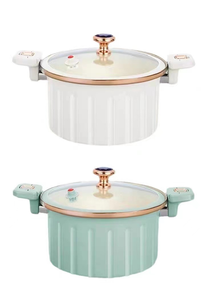 2023 Hot selling new multi-functional enamel double ear micro pressure pot stew pot