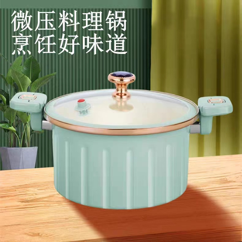 2023 Hot selling new multi-functional enamel double ear micro pressure pot stew pot