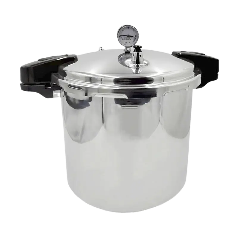 2023 Wholesale Hot Sale 23L Multi -function  Commercial Explosion-Proof Pressure Cooker With Pressure Gauge Aluminium Alloy Pres