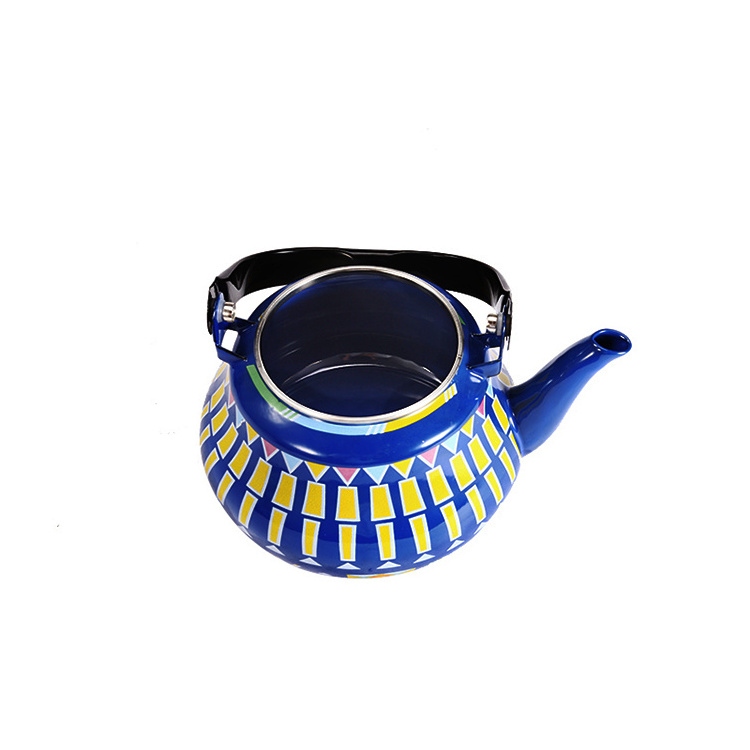 Popular products 2020 enamel coated metal Arabia teapot porcelain Arabic kettle