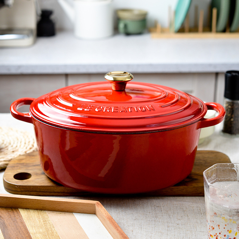 Longfei Enamel cast iron soup pot sauce pot cast iron cookware set enameled round casseroles sauce pot wholesale