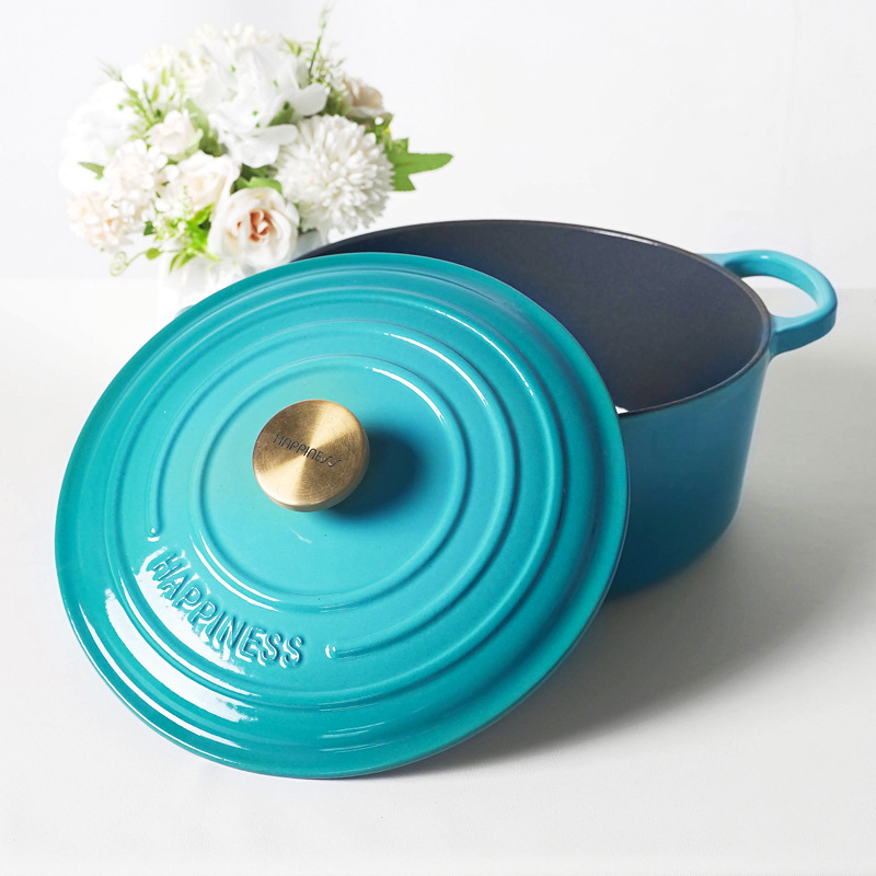 Longfei Enamel cast iron soup pot sauce pot cast iron cookware set enameled round casseroles sauce pot wholesale