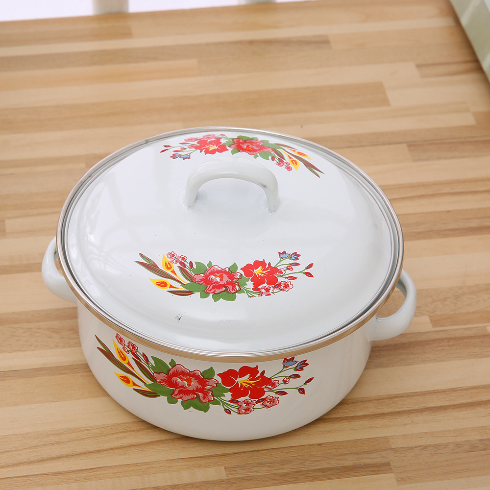 Enamelware 111D 6PS Enamel Casserole Set cooking pot in amc cookware sets for kitchenware accessories