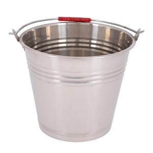 High quality durable stainless steel water bucket,metal pail mop bucket for promotion gift