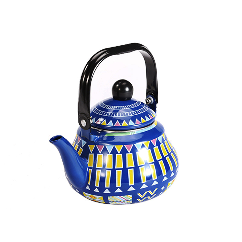 Popular products 2020 enamel coated metal Arabia teapot porcelain Arabic kettle