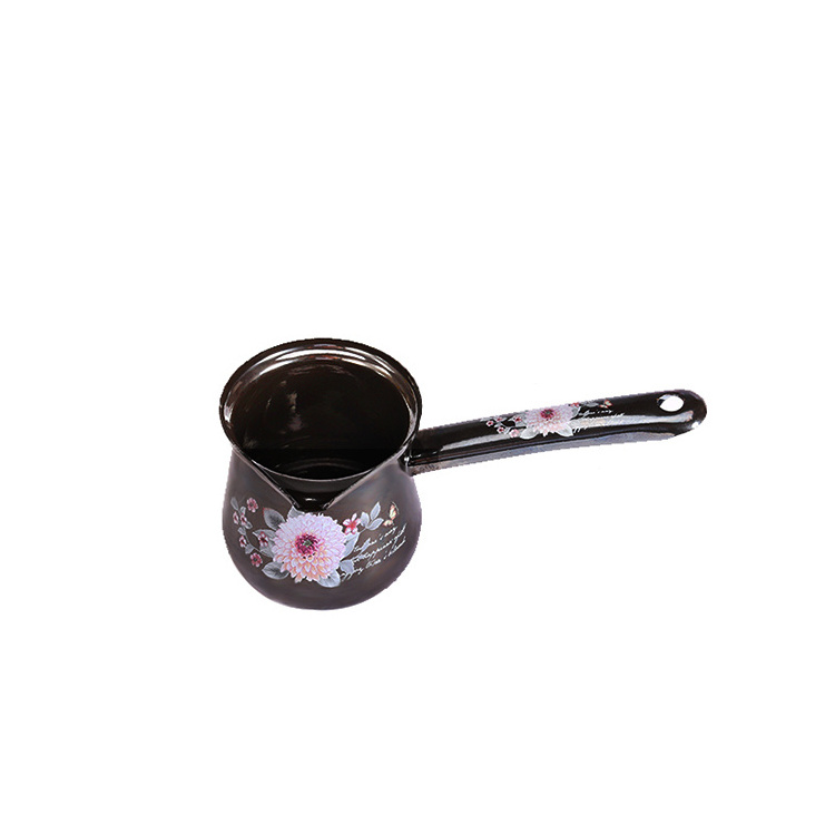 Mirror glaze enamel camping turkish coffee pots sets with lid,coffee & tea sets