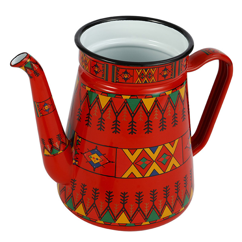 Best seller Saudi Arabia tea pot coffee kettle camping enamel  kettle