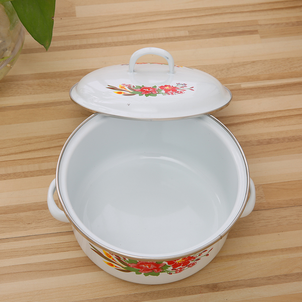 Enamelware 111D 6PS Enamel Casserole Set cooking pot in amc cookware sets for kitchenware accessories