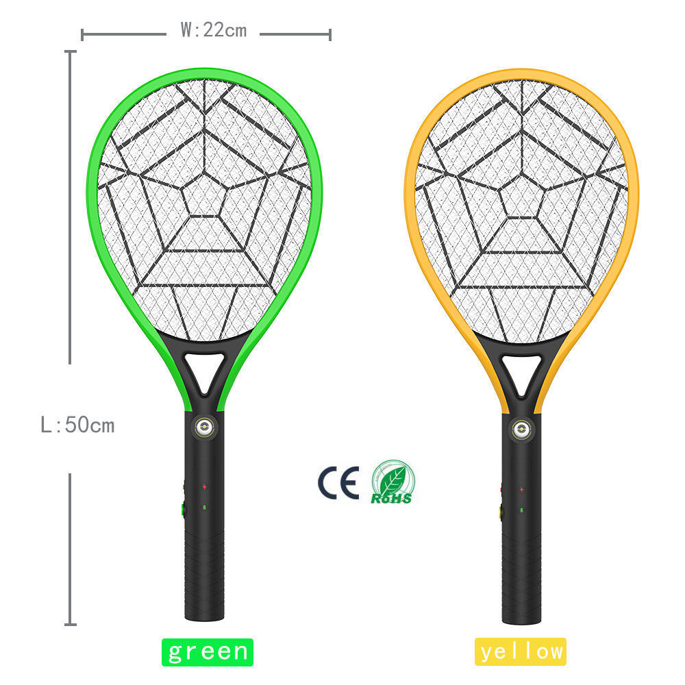 Top Sales Rechargeable Electric Fly Swatter Portable Mosquito Killing Swatter Racket