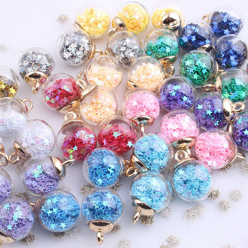 15MM Small Christmas Ball Bag Christmas Tree Ornaments Glass Ball with shine home decoration