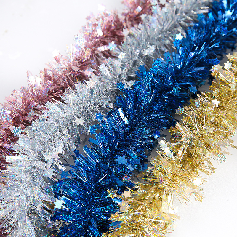 Wholesale Manufacturer Christmas Decoration Tinsel Garland for Christmas Tree