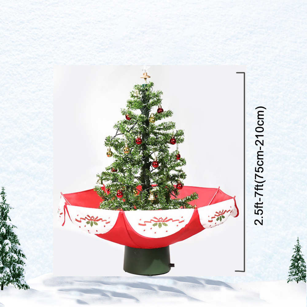 Snowing Artifical Christmas Tree with Umbrella Base