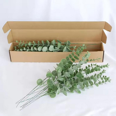 Lognstar Suonew Hot Sale Home Decoration Artificial Flowers Eucalyptus Branches Nature Frosted Green Eucalyptus Stems For Home