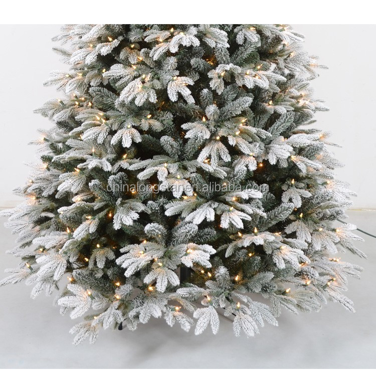 Snowing Flocking Christmas Tree Prelit Christmas Tree For Xmas Decorations