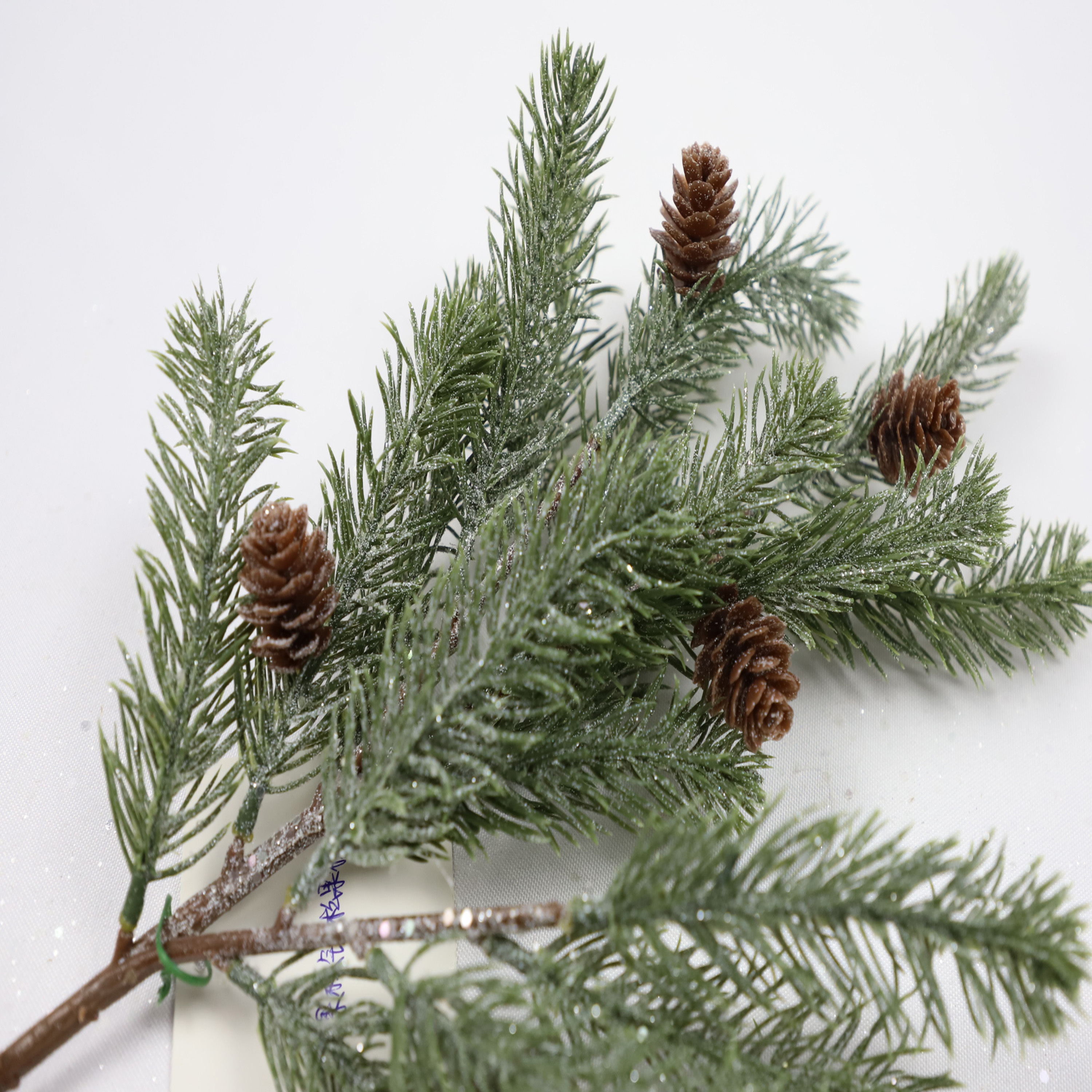 Christmas picks for arrangements Detachable wreaths faux berry cedar leaves Christmas door decoration with pine cone