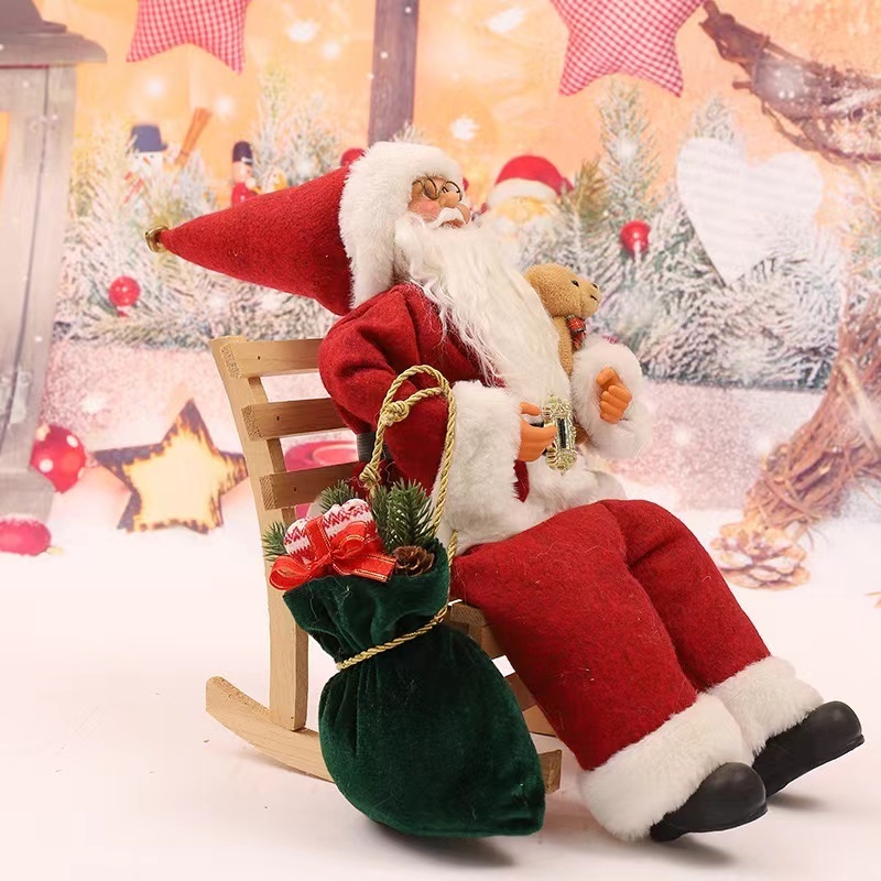 Special Design 2024 Santa Claus Christmas 30cm 60cm 120cm  Life Size Holiday Decoration Santa Claus