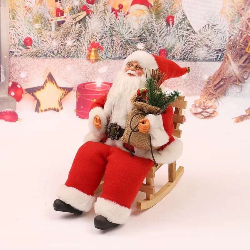 Special Design 2024 Santa Claus Christmas 30cm 60cm 120cm  Life Size Holiday Decoration Santa Claus