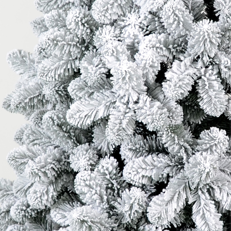 Factory Supply 5-10ft Pop up Artificial Snow Flocking Xmas Tree Fiber-Optic Christmas Trees