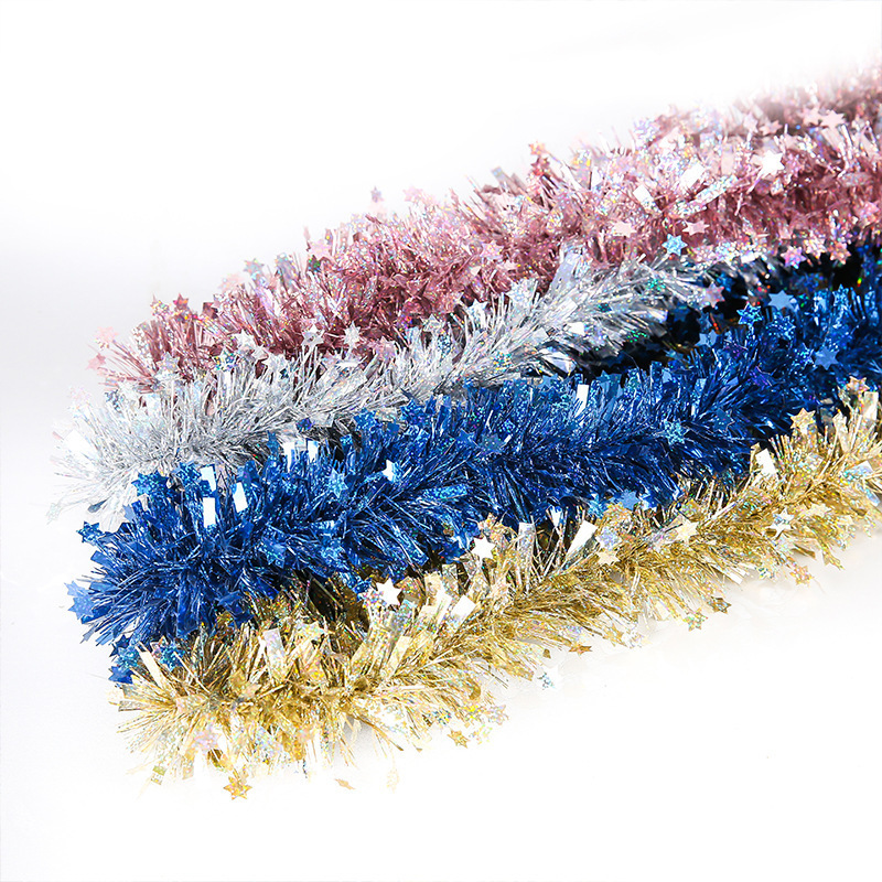 Wholesale Manufacturer Christmas Decoration Tinsel Garland for Christmas Tree