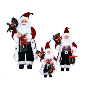 Custom African American Christmas Wall Hanging Pendant Resin Black Santa Claus Figurines For Home Decor