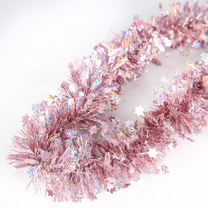 Wholesale Manufacturer Christmas Decoration Tinsel Garland for Christmas Tree