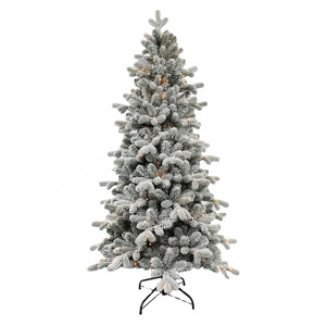 PE Artificial Hinged Christmas Tree with Flocked