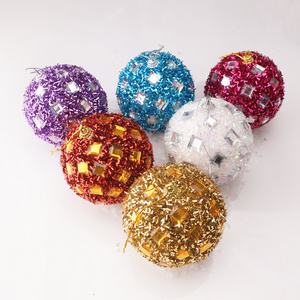 Square Sequins Christmas Ornaments Tinsel Christmas Tree Ball