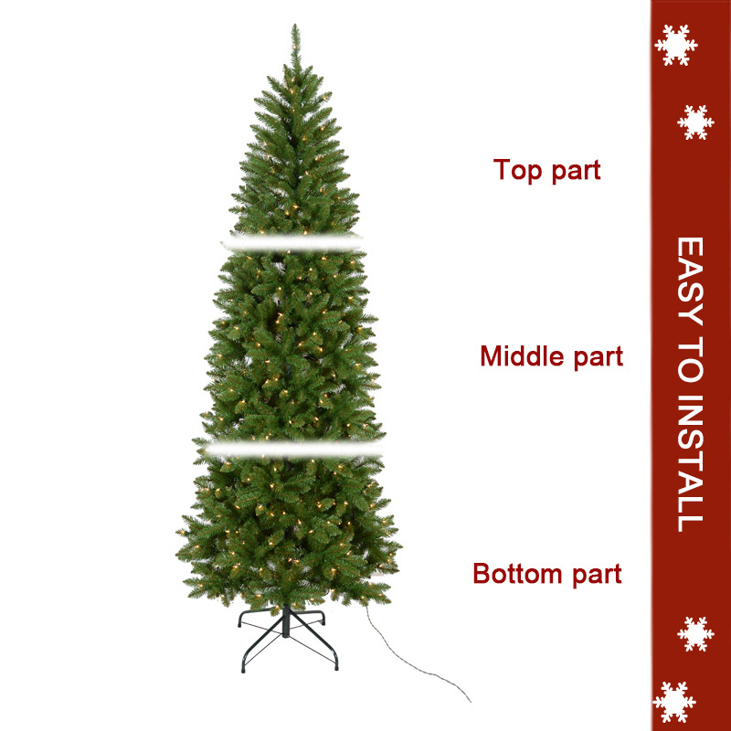 Wholesale High Quality 7.5ft Artificial Led Light Christmas Tree Arbol De Navidad