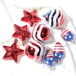 Ball Hanging Star Decoration for Independence Day Party Decor Home, Holiday Wedding Tree Decorations