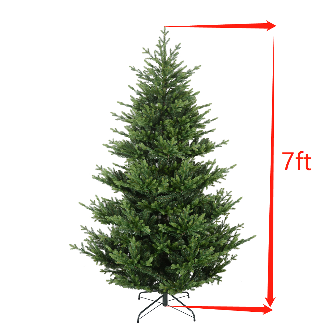 High quality 7ft Artificial Pre-lit Christmas Tree with metal stand