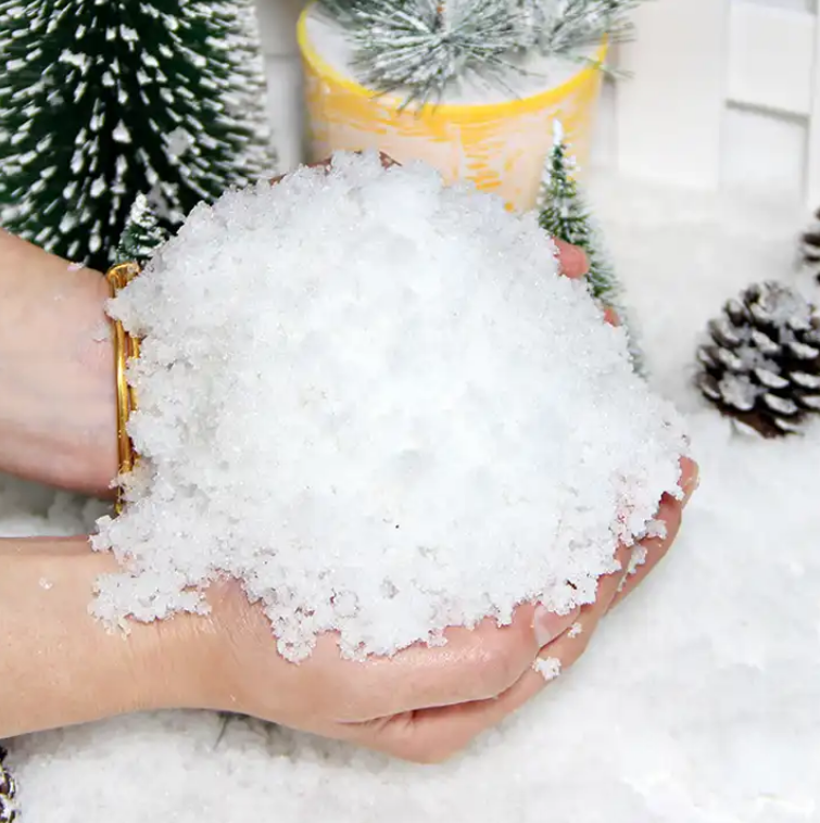 Artificial Snow for Christmas Decoration, Instant Snow Dry Plastic Snowflakes for Holiday Decor Craft Winter Displays