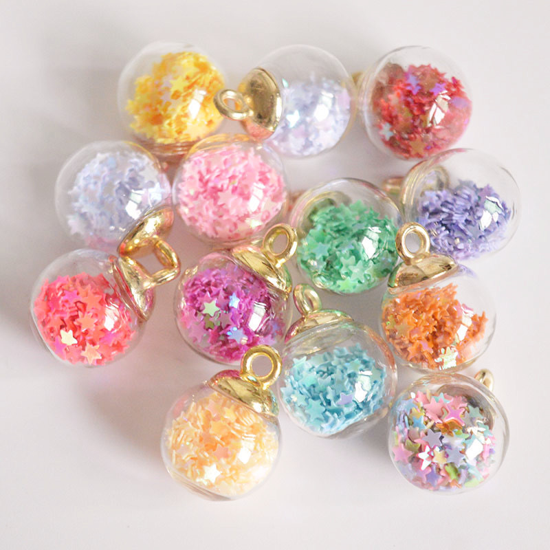 15MM Small Christmas Ball Bag Christmas Tree Ornaments Glass Ball with shine home decoration