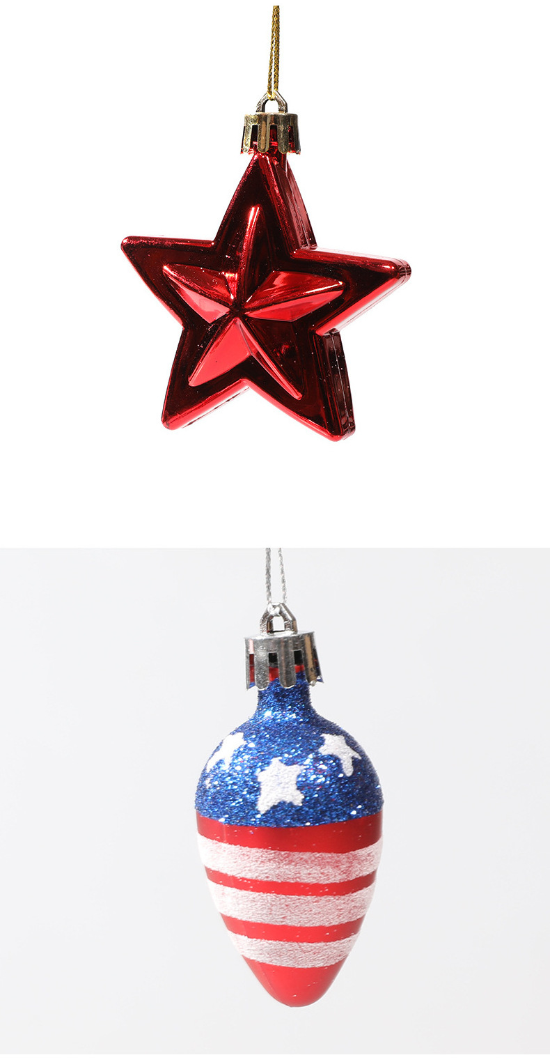 Ball Hanging Star Decoration for Independence Day Party Decor Home, Holiday Wedding Tree Decorations