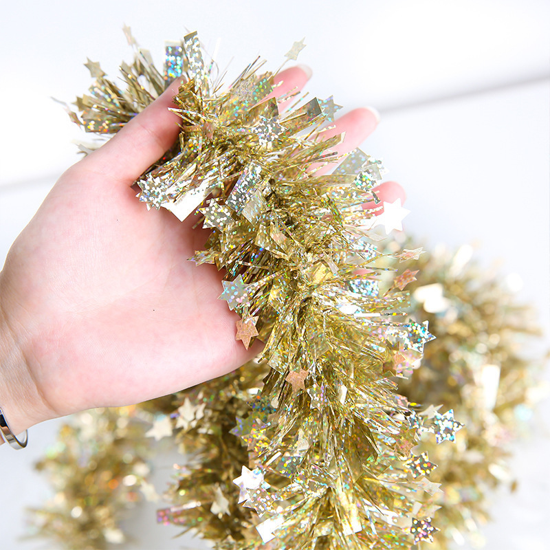 Wholesale Manufacturer Christmas Decoration Tinsel Garland for Christmas Tree