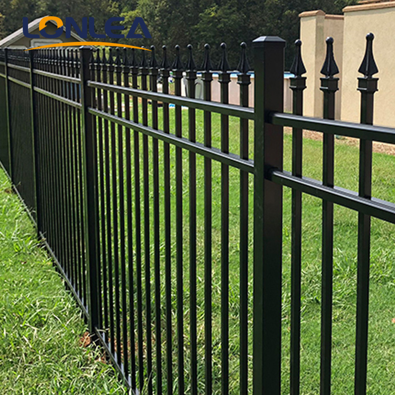 Hot sale steel gates fence wrought iron galvanized stainless steel fence with cheap price