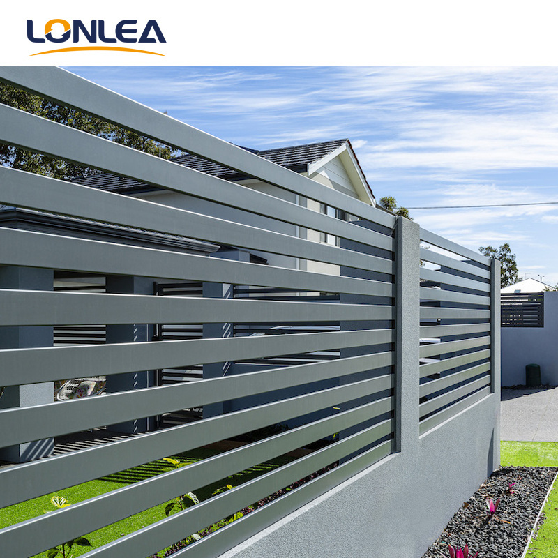 wholesale high quality outdoor aluminum garden fence  aluminum slat fence