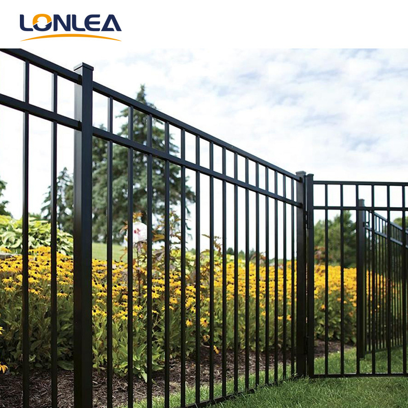 wholesale high quality outdoor aluminum garden fence  aluminum slat fence