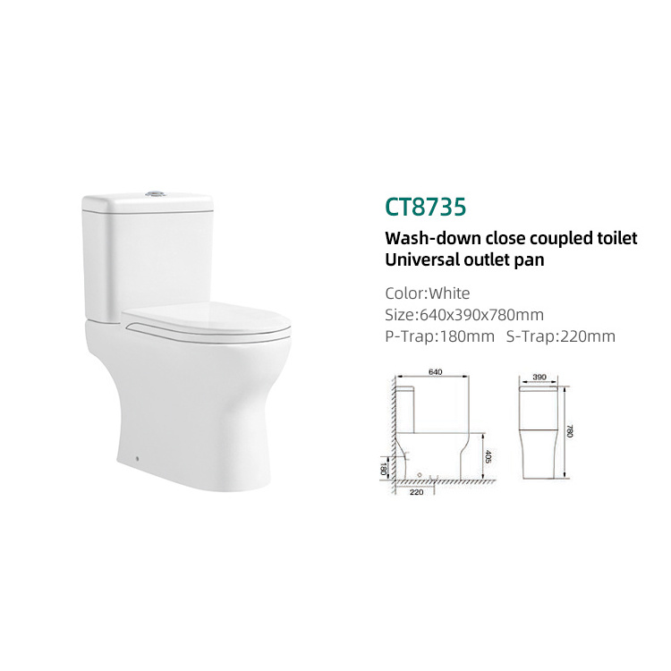 Cheap Africa Nigeria twyford Ghana two piece water closet toilet