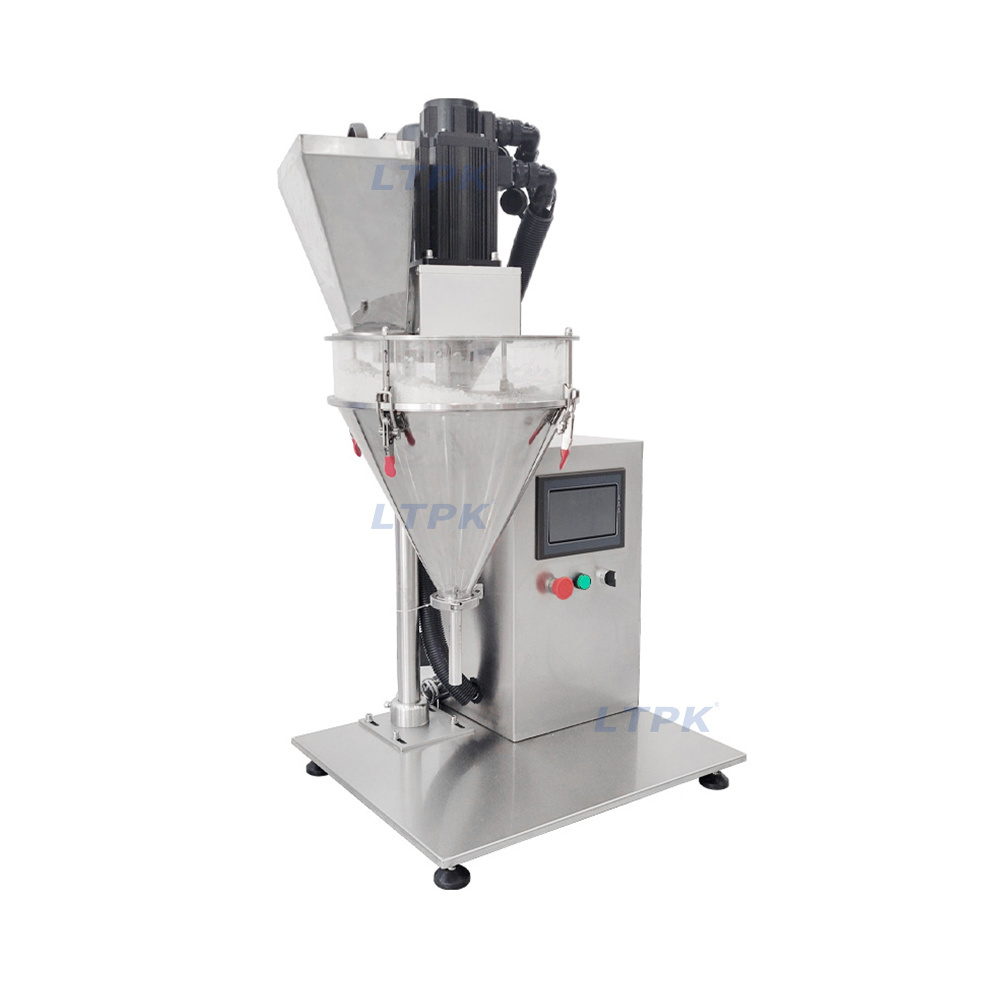 Table Top Semi-automatic 0.5g-100g Small Jar Bottle Screw Cosmetic Powder Spices Filling Machine