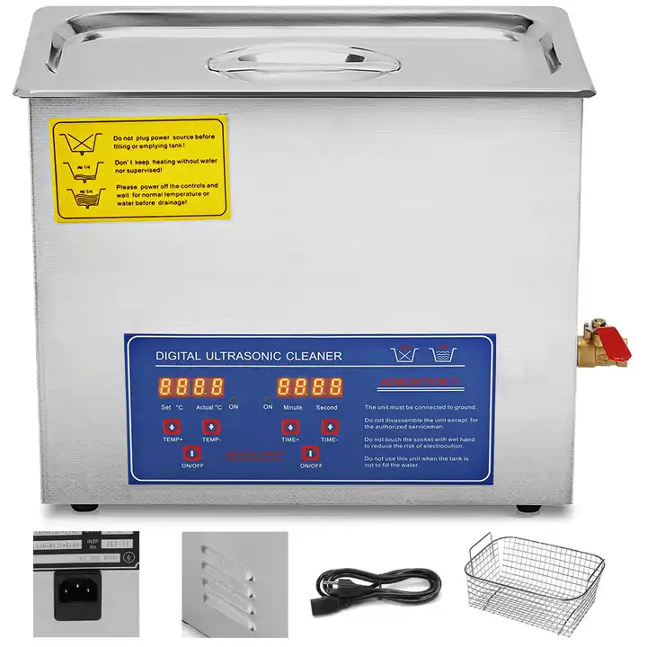 Digital Industrial Ultrasonic Cleaner 15l Ultrasonic Washing Machine Tooth Jewelry Injector Cleaning Equipment Machine