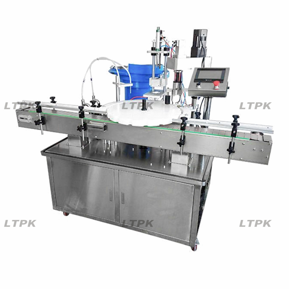 Automatic Filling Capping for juice oil liquid Double Head Magnetic Pump Dropper Bottle Rotary Liquid Filling Capping Machine