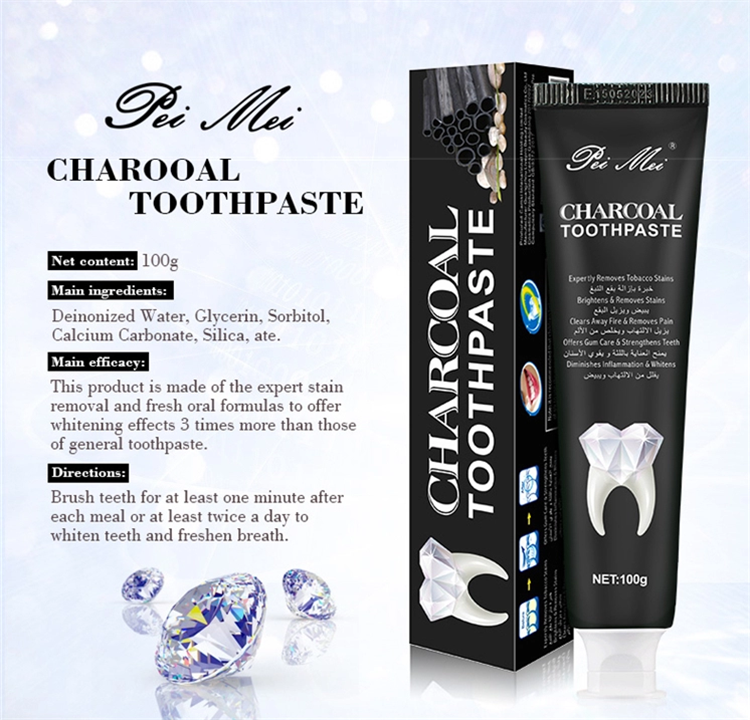 Hot Sale Active Coconut And Charcoal Teeth Whitening Toothpaste